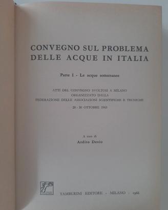 Il problema delle acque in Italia