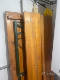 Set tavolo + 2 panche sagra