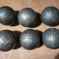 6 bocce diametro 10 cm. circa peso kg. 1,100 cad. 