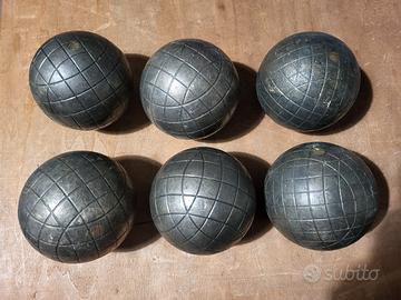 6 bocce diametro 10 cm. circa peso kg. 1,100 cad. 