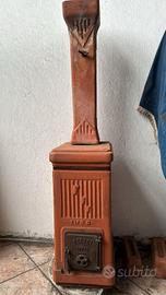 Stufa a legna in terracotta