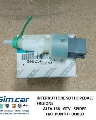 INTERRUTTORE PEDALE FRIZIONE ALFA 166, FIAT PUNTO