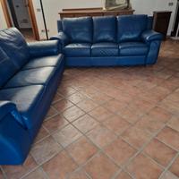 Divani in pelle blu - Chateau d'Ax