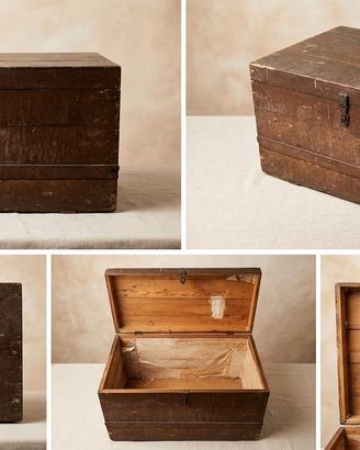 Baule antico legno massiccio