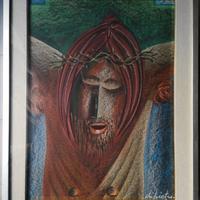 Dipinto Gesù Cristo Crocifissione DI PIETRO