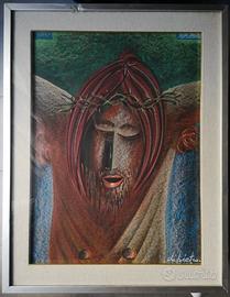 Dipinto Gesù Cristo Crocifissione DI PIETRO