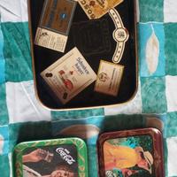 Vassoio legno vintage bar cm 20x15 + 2 sottobicchi