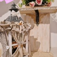 portalanterna e lanterna da appendere shabby chic