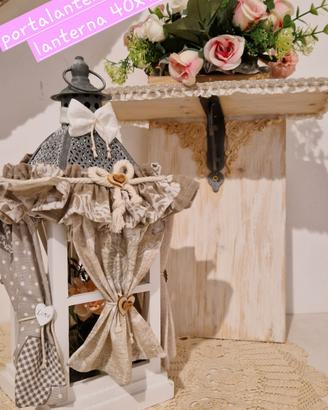 portalanterna e lanterna da appendere shabby chic