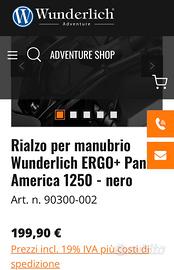 Rialzo per manubrio harley davidson Pan America