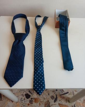 cravatte vintage anni 90/2000 blu