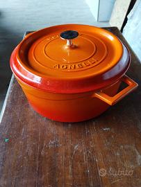 AGNELLI Casseruola in ghisa smaltata con coperchio