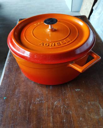 AGNELLI Casseruola in ghisa smaltata con coperchio