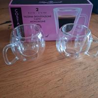 Set 2 tazzine caffè Luigi Bormioli vetro termico