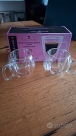 Set 2 tazzine caffè Luigi Bormioli vetro termico