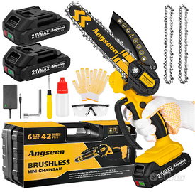 Brushless Mini Motosega a Batteria,6 Pollici