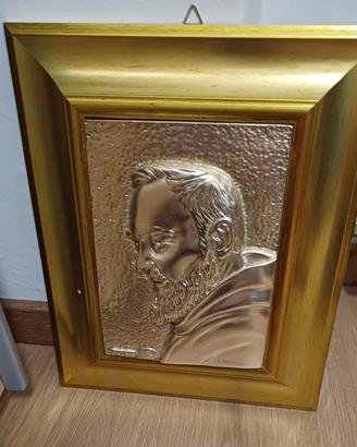 Quadro in argento Padre Pio 