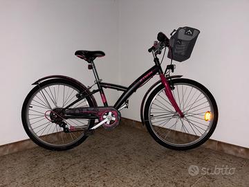 Bici da bambina BTwin nera e viola