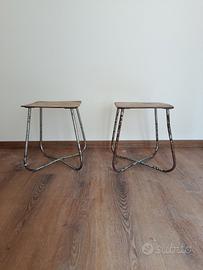 sgabelli industriali vintage