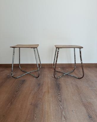 sgabelli industriali vintage