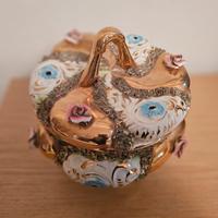 centrotavola vintage in ceramica 