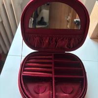 Portagioie rosso con specchio