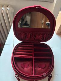Portagioie rosso con specchio