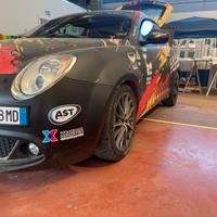 Auto rally racing start  abarth