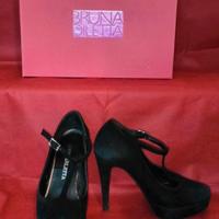 Décolleté Bruna Diletta camoscio nero tacco n.35