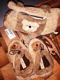 Borsa e pantofole Teddy Bear