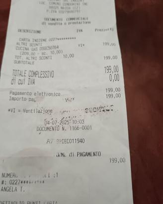 Cucina 4 fuochi con forno a gas usato nuova