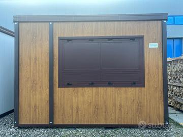 CHIOSCO BAR MONOBLOCCO PREFABBRICATO FINTO LEGNO
