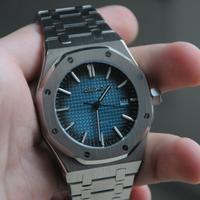 Seiko Custom Mod Royal Oak 42mm Nero e Blu