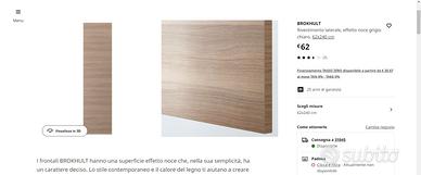 IKEA Rivestimento laterale, effetto noce grigio