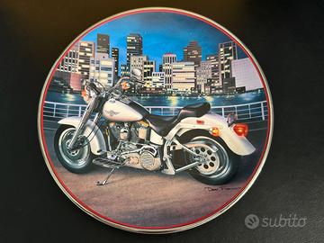 PIATTO HARLEY DAVIDSON FAT BOY 1990 TESTE GIALLE