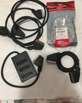 Lotto Cavi SCART + Multipresa 3-in-1