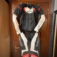 Tuta in pelle divisibile moto