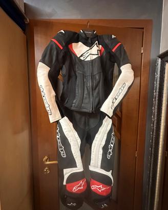 Tuta in pelle divisibile moto