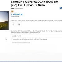 Samsung UE75F6300AY 75" Full HD Smart TV – 400