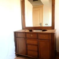 Mobile per bagno in noce massello