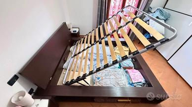 Letto matrimoniale libreria contenitore