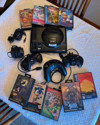 Sega Mega Drive 1 Vintage+3 Controller+9 Giochi