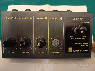 Mixer mini 4 canali a batteria 🔋