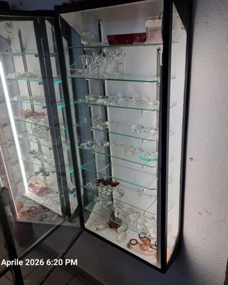 VETRINE NERE VINTAGE, DA PARETE (COPPIA)