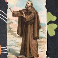 Antico santino 1900 San Francesco d’assisi