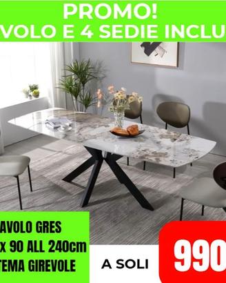 TAVOLO A BOTTE 160X90ALL240 SISTEMA GIREVOLE