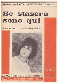 Spartito di Wilma Goich-Se stasera sono qui