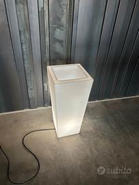 Vaso luminoso KIAM gloss quadro con doppia parete