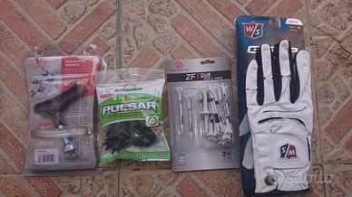 attrezzatura golf tee guanto tacchetti