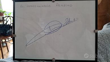 Autografo Zinedine Zidane con cornice
